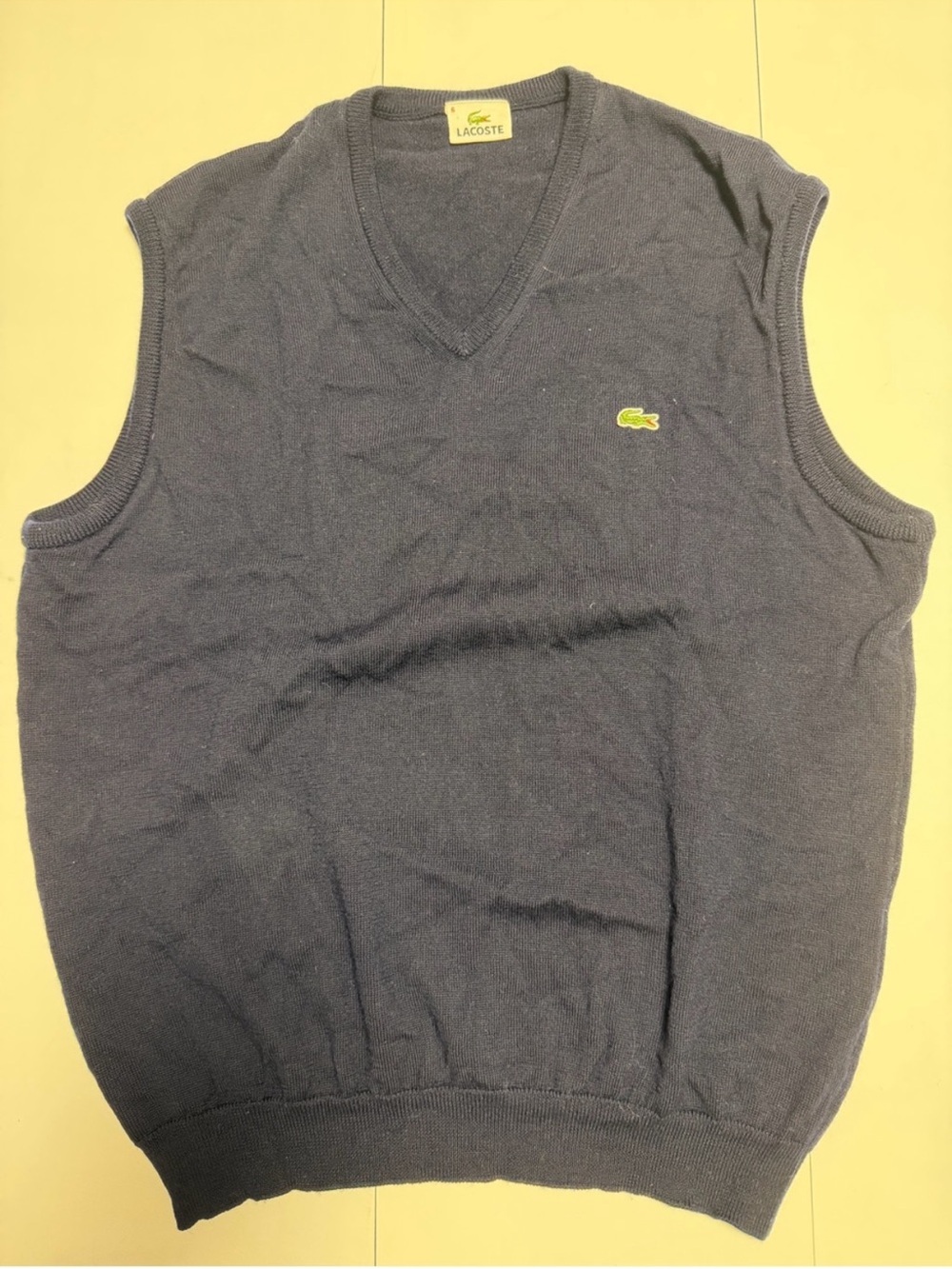 Lacoste navy wool sweater vest